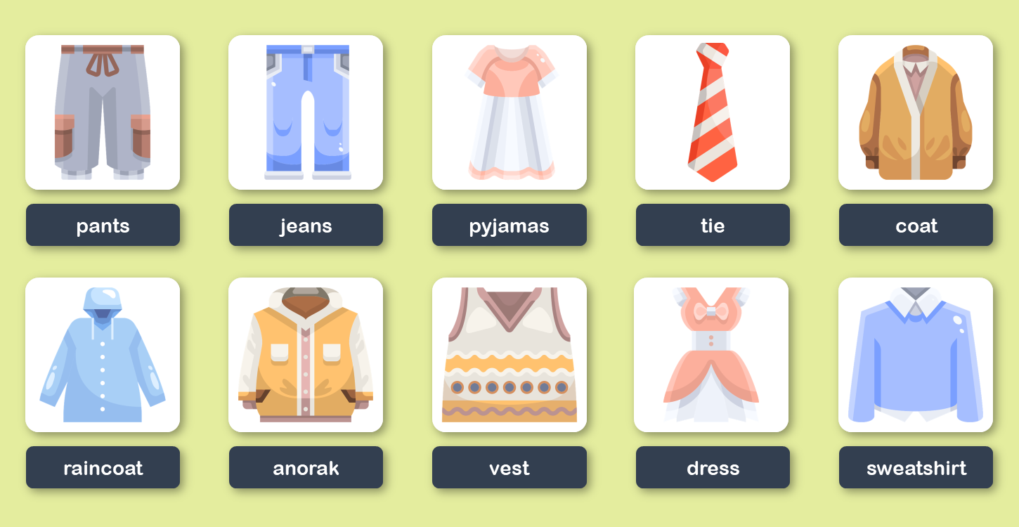 10 clothes en online ingles